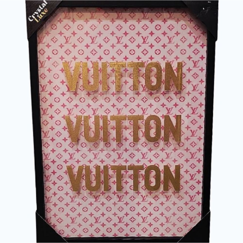 Crystal Luxe Vuitton, Vuitton, Vuitton Framed Wall Decor